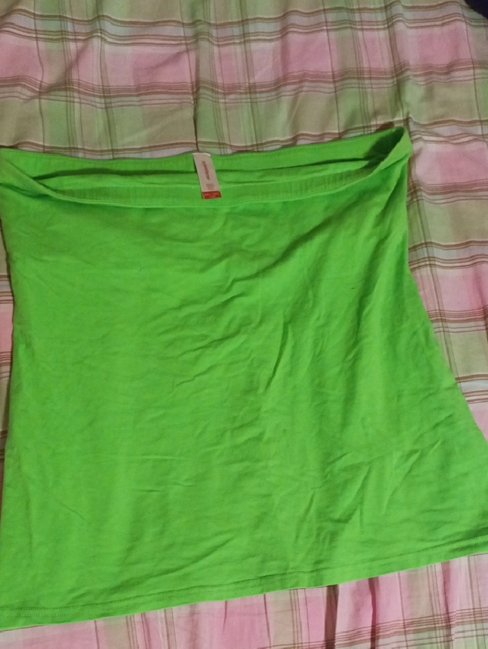 No Boundaries Bright Neon Green Tube Top